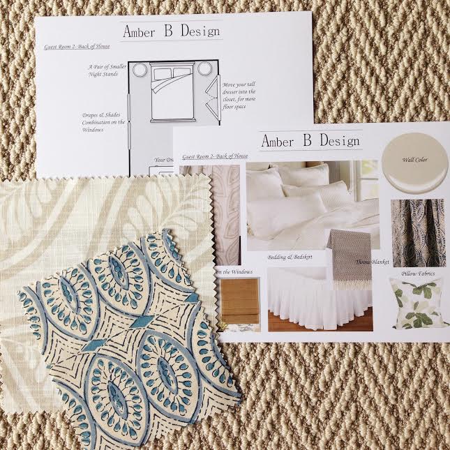 A picture of some materials and instructions for making curtains.