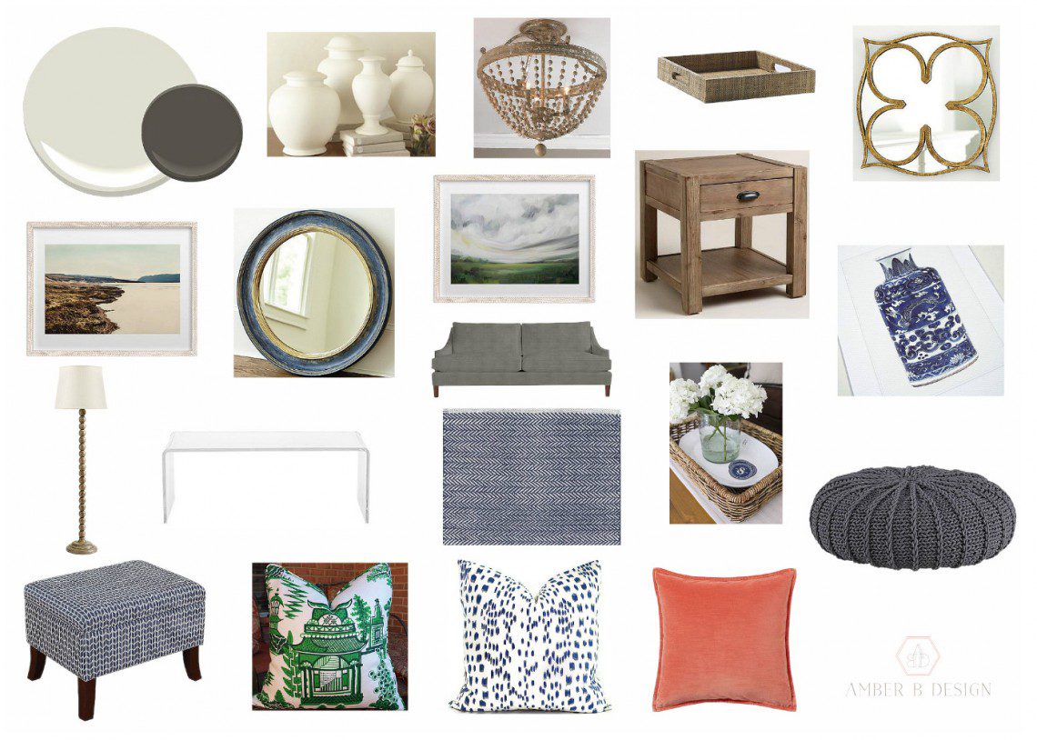 A collage of furniture and accessories in various colors.