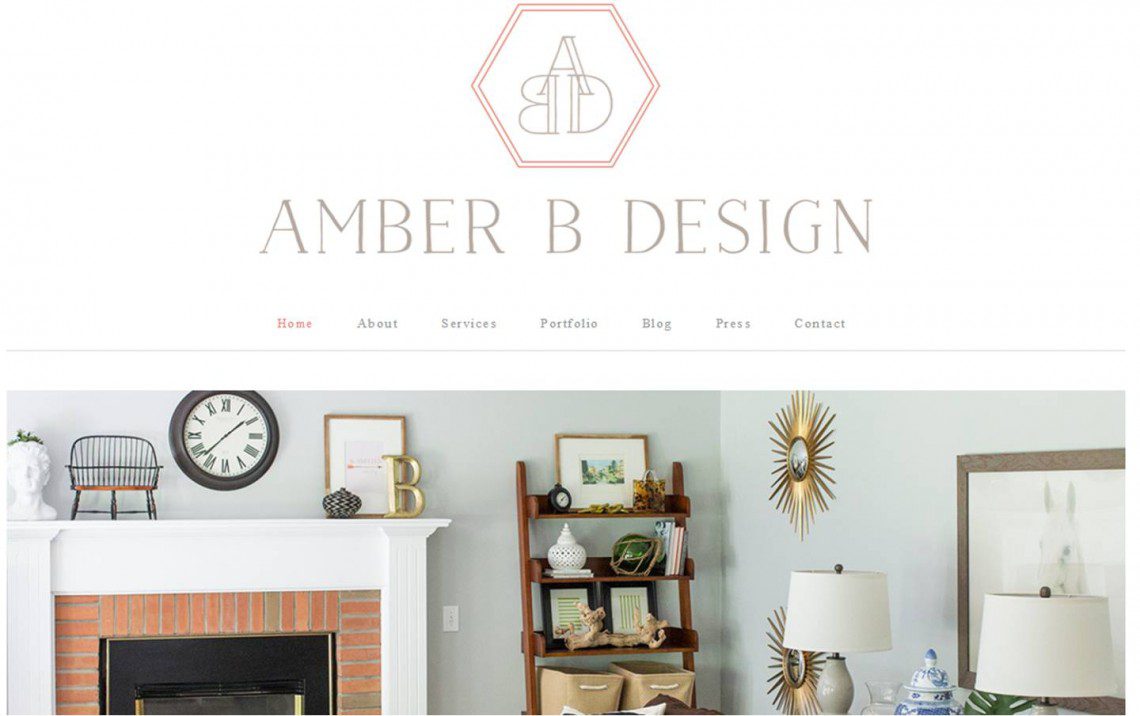 A website for an interior design company