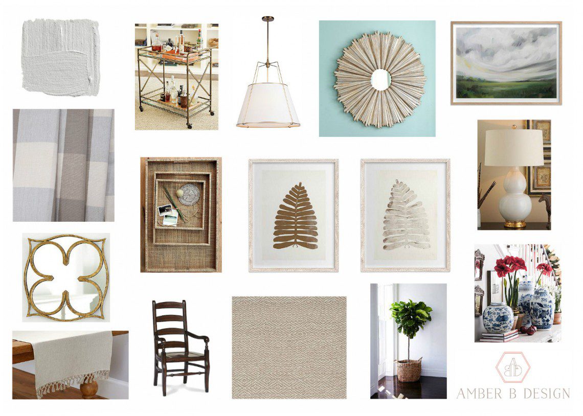 A collage of pictures with different types of furniture.
